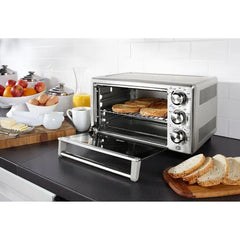 Countertop Convection Toaster Oven, Stainless Steel, Fast Cooking, Adjustable Racks, Family-Size Capacity
