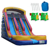 20-Ft. Dual-Lane Inflatable Water Slide with Pool, Wet/Dry Design