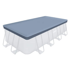18ft Rectangular Pool Cover – Durable Above-Ground Cover for Oasis/Activity Pools, Gray