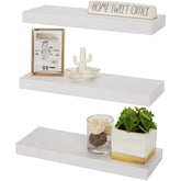 16 Inch Floating Wall Shelves, 3 Pack Farmhouse Hanging Display and Storage Shelves