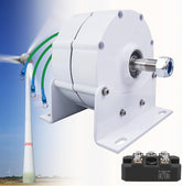 12,000W Low-RPM Permanent Magnet Generator, 12V/24V/48V/120V/220V Gearless Generator Motor for Wind Turbine, Water Turbine and DIY Power Generation