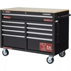 46" x 24" 9-Drawer Tool Chest – Gloss Black Mobile Workbench