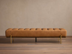 Lansing Leather Bench – DANTE CAMEL pour atelier