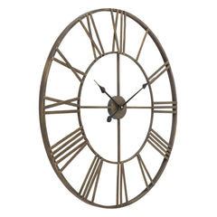 Modern Round Metal Wall Clock, Decorative Circular Hanging Clock for Living Room, Bedroom and Office