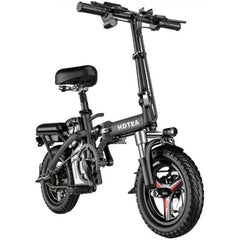 250W Folding Electric Bike for Adults and Teens, Removable Battery, Fat Tires, Black