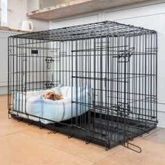 Cozy & Calming Puppy Cage Bed in Balmoral Tweed – Natural Tweed, Without Personalization pour les activités extérieures