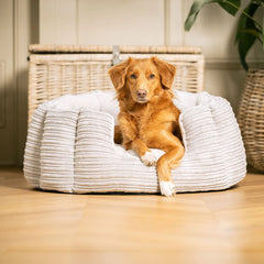 High Wall Bed For Dogs in Essentials Plush – Navy Plush, Without Personalization pour les activités extérieures