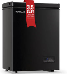 5.0 Cu. Ft. Chest Freezer with 2 Removable Stainless Steel Baskets, Electronic Control, 41°F to -15°F, Black