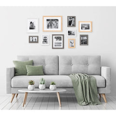 10-Piece Wood Gallery Wall Picture Frame Set, Decorative Photo Display Frames for Living Room, Bedroom and Home Decor