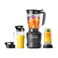 1400-Watt Blender Combo, Multi-Function Countertop Blender with Multiple Speed Settings, Gunmetal