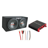 12-Inch Subwoofer Box with 2-Channel Amplifier and Wiring Kit