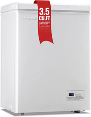 5.0 Cu. Ft. Chest Freezer with 2 Removable Stainless Steel Baskets, Electronic Control, 41°F to -15°F, Black