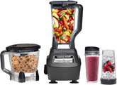 1500W Blender and Food Processor System with 72-Oz. Pitcher, 64-Oz. Bowl and 16-Oz. To-Go Cups, Black