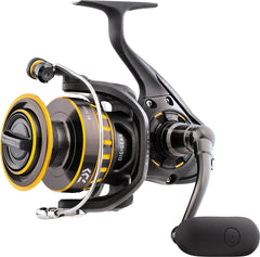 Spinning Fishing Reel with Black Anodized Aluminum Body, Air Rotor and Waterproof Drag