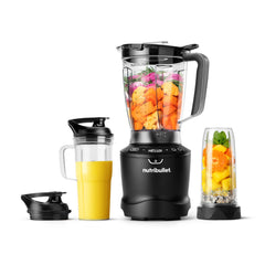 1400-Watt Blender Combo, Multi-Function Countertop Blender with Multiple Speed Settings, Gunmetal