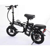 250W Folding Electric Bike for Adults and Teens, Removable Battery, Fat Tires, Black