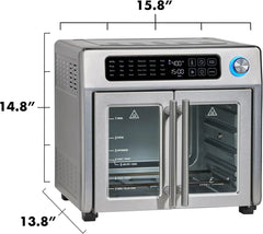 26-Qt. Extra-Large Air Fryer Convection Toaster Oven with French Doors, Stainless Steel
