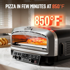 14-Inch Countertop Electric Pizza Oven, Stainless Steel