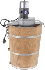 6-Quart Wooden Tub Ice Cream Maker with Electric Motor, Classic Country Style