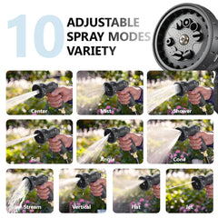 100 ft Wall Mounted Garden Hose Reel, 1/2 Inch Hose with 180° Swivel