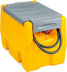 58-Gallon Portable Gasoline Fuel Tank with 12V Electric Transfer Pump, 40 GPM, 4-Meter Hose, Yellow
