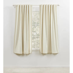 Blackout Single Curtain Panel, Back Tab and Rod Pocket Window Curtain