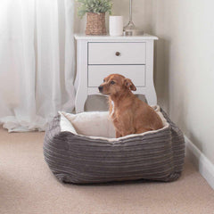 Box Bed For Dogs in Essentials Plush – M, Navy Plush pour la maison et le jardin