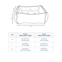 Box Bed For Dogs in Essentials Plush – M, Navy Plush pour la maison et le jardin