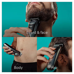 13-in-1 Men's Grooming Kit with Beard Trimmer, Hair Clipper, and Body Groomer