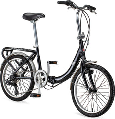 20-Inch Folding Adult Bike for Men and Women, 7-Speed Drivetrain