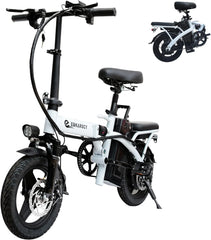400W Foldable Electric Bike for Adults, 48V 15Ah Removable Battery, 22 MPH, 14-Inch Tires