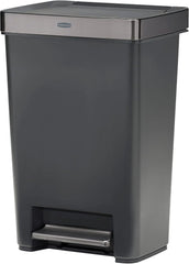 13 Gallon Step-On Trash Can for Home and Kitchen, Hands-Free Garbage Bin