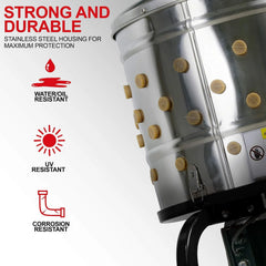 1 HP Electric Chicken Plucker, Stainless Steel, 120VAC, 280 RPM, 20-Inch Drum, 92 Soft Fingers
