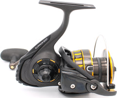 Spinning Fishing Reel with Black Anodized Aluminum Body, Air Rotor and Waterproof Drag