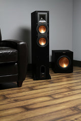 12-Inch Powered Subwoofer, 400W Digital Power, Front-Firing Copper-Spun Driver, Deep Bass Home Theater Subwoofer, Black
