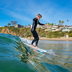 8ft Soft Top Foam Surfboard – EPS Core with 3 Stringers, Wax-Free Longboard, 200lb Capacity