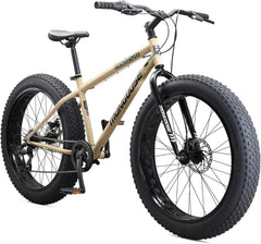 26-Inch Fat Tire Mountain Bike for Men and Women, 4-Inch Knobby Tires, Steel Frame, 7-Speed, Disc Brakes