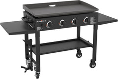 36-Inch 4-Burner Propane Gas Griddle with Flat Top and Side Stands