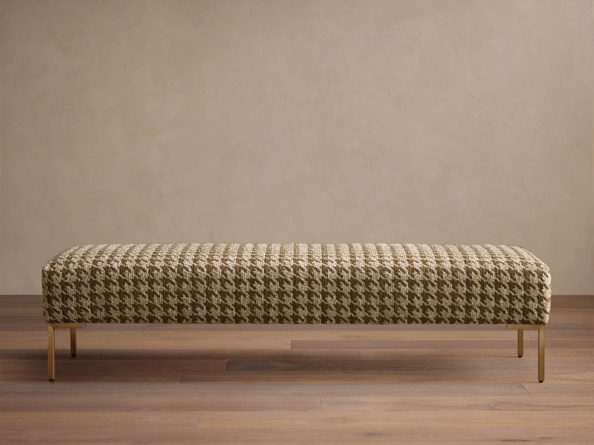 Tilton Bench – CECILLO CAMEL/BRASS, 70" pour atelier