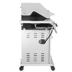 Stainless Steel 6-Burner Gas Grill – 74,000 BTU with Sear & Side Burner, Cabinet Style