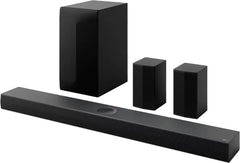 5.1.1-Channel Home Theater Soundbar with Wireless Subwoofer and Rear Speakers, Dolby Atmos Surround Sound, Black