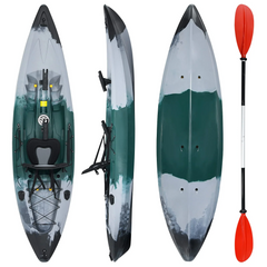 9.7FT Sit-on-Top Fishing Kayak – One Person Recreational Touring Kayak