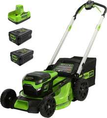 60V 21-Inch Cordless Self-Propelled Lawn Mower with 2 x 4.0Ah Batteries and Dual-Port Rapid Charger