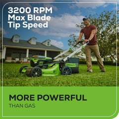 60V 21-Inch Cordless Self-Propelled Lawn Mower with 2 x 4.0Ah Batteries and Dual-Port Rapid Charger